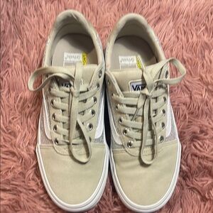 Vans Beige Glitter Sneakers